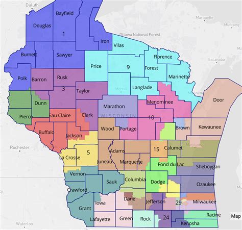 I tried making another Wisconsin Senate map : r/DavesRedistricting