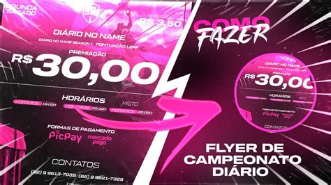 Como Fazer Banner Flyer Avançado De Diário De Free Fire Fox Design