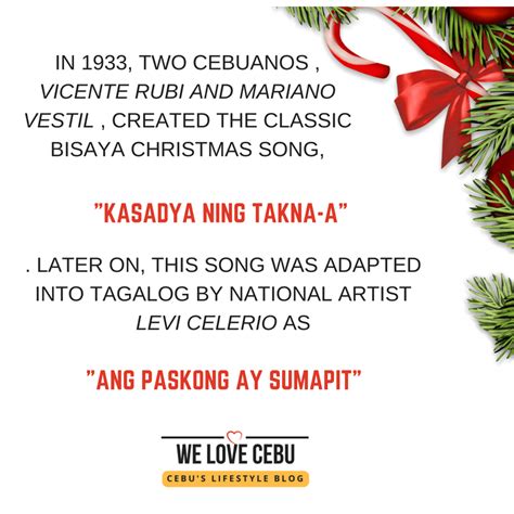 Visayan Christmas Song Kasadya Is The Original Not Ang Pasko Ay