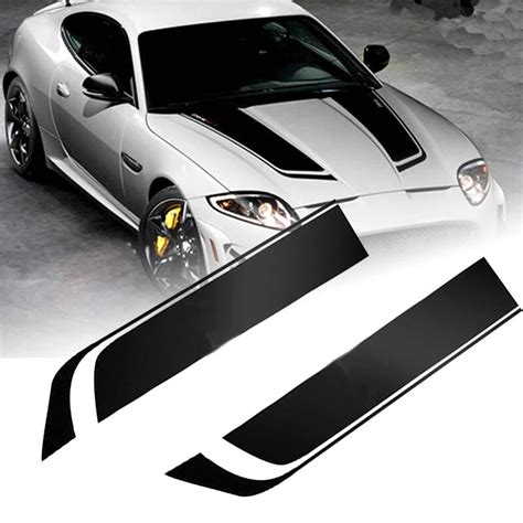 Decoration Car Styling Stickers Pcs Cm Black Racing Sports Stripe