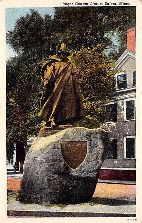 Roger Conant Statue Salem MA USA Statue Sculpture Postcard