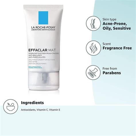 La Roche Posay Effaclar Mat Oil Free Mattifying Moisturizer For Face