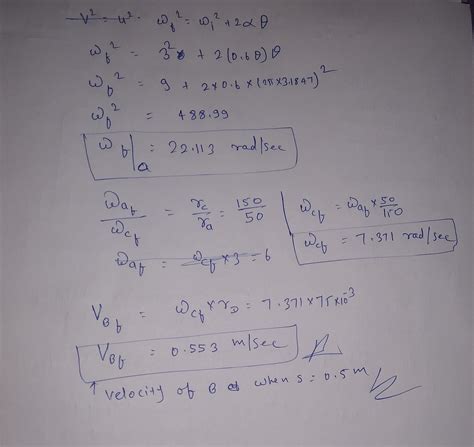 Solved starting at ω a 0 3 rad s when θ 0 s 0 pulley a