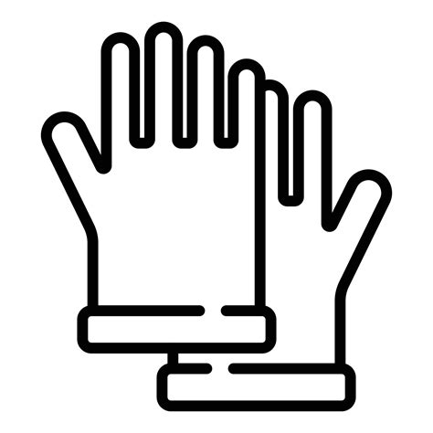 Rubber medical gloves icon, outline style 15602273 Vector Art at Vecteezy