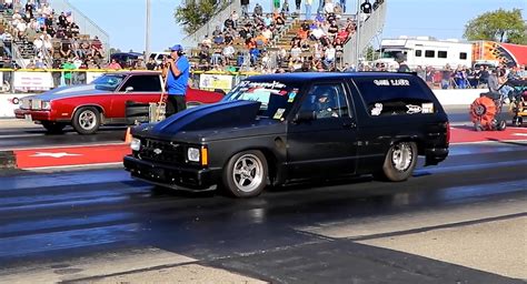 Twin Turbo Chevy S 10 Blazer Hits The Drag Strip Runs Quicker Than A