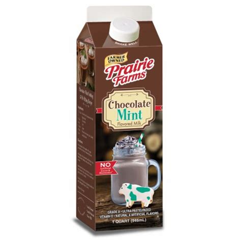 Prairie Farms Chocolate Mint Flavored Milk 1 Qt Frys Food Stores