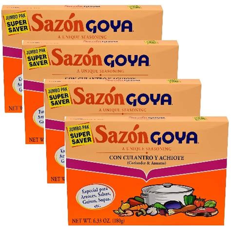 Goya Sazon Con Culantro Y Achiote Jumbo Pack 6 33 Oz Pack Of 4