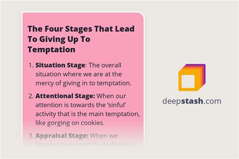 The Four Stages That Lead To Giving Up To Temptation Deepstash