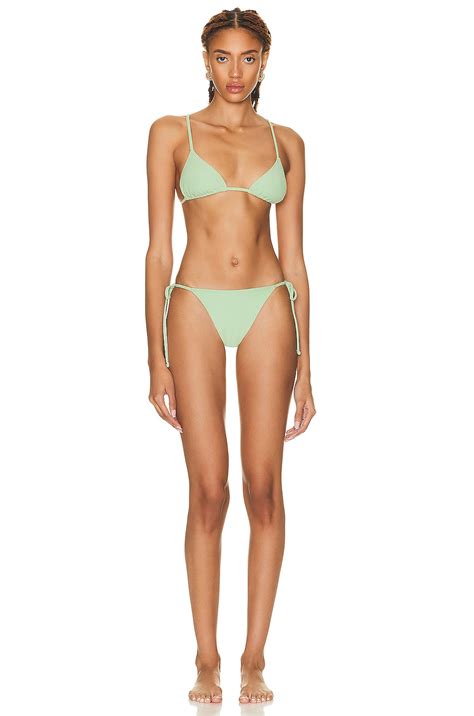 Tropic Of C Praia Bikini Bottom In Seafoam FWRD