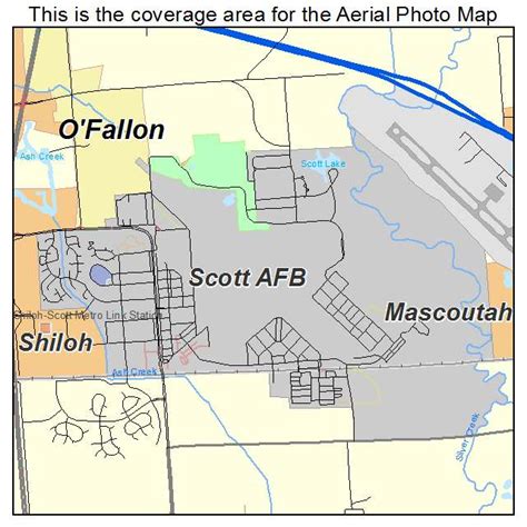 Aerial Photography Map of Scott AFB, IL Illinois