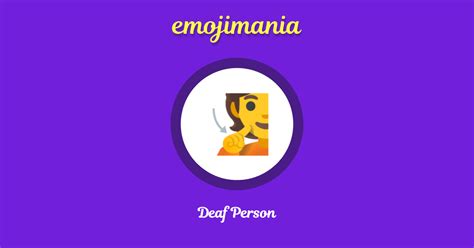 🧏 Deaf Person emoji Copy & Paste - Emojimania