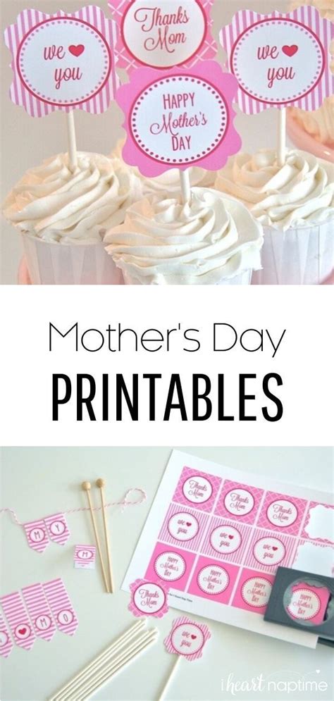 Mother S Day Printable Cupcake Toppers Banner Cupcake Toppers