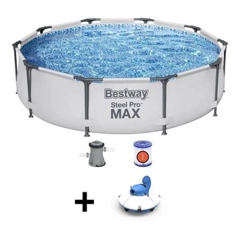 Kit Piscine Hors Sol Tubulaire Bestway Steel Pro Max X Cm