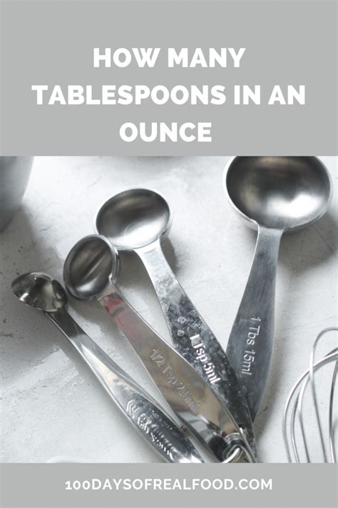 How Many Tablespoons In An Ounce ⋆ 100 Days Of Real Food