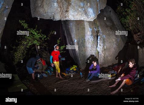 boulder climbing in Arico (Tenerife island Stock Photo - Alamy