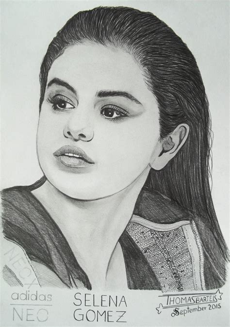 Pencil Drawings Of Selena Gomez