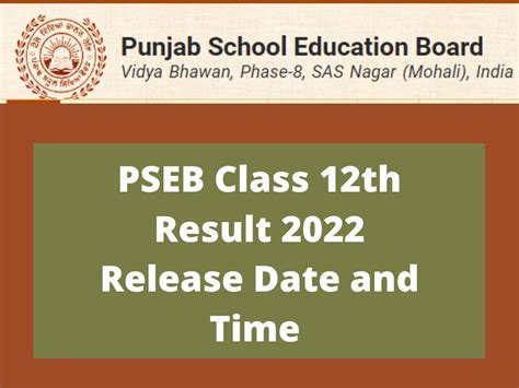 Punjab Board Pseb Class 12th Result 2022 Today At Official Website Pseb