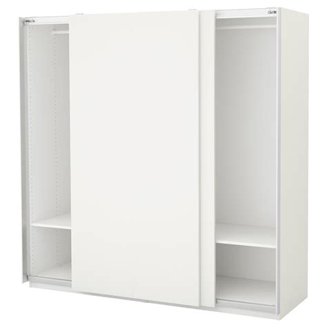 Pax Wardrobe Whitehasvik White 200x66x201 Cm Ikea