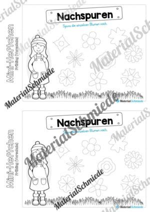 Mini Heft Frühling Vorschule 20 Arbeitsblätter