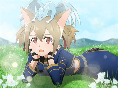 Silica and Pina. Art by Mystery : r/swordartonline