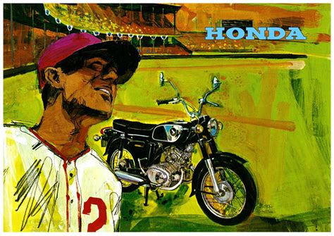 Honda Posters Cb750 Cb450 Cb350 Ca175 Cd175 C50 Set Of 6 1967 1968 1969