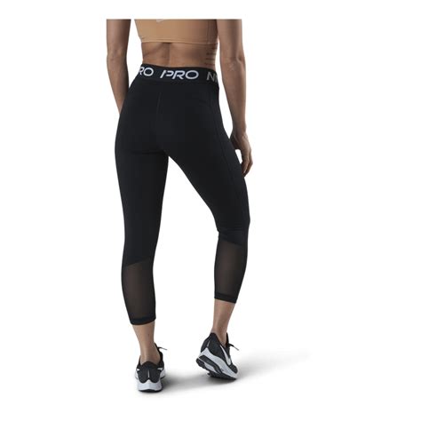 Nike Nike Pro 365 Womens Mid Rise Crop Leggings Black White