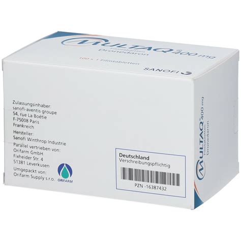 Multaq Mg Filmtabletten St Mit Dem E Rezept Kaufen Shop Apotheke