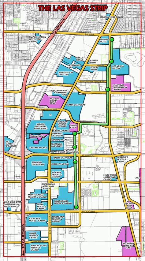 Printable Las Vegas Strip Map 2017 - Printable Maps