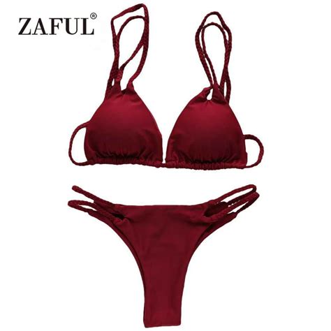 Zaful 2017 Sexy Bikini Swimsuit New Swimwear Charming Strappy Hollow