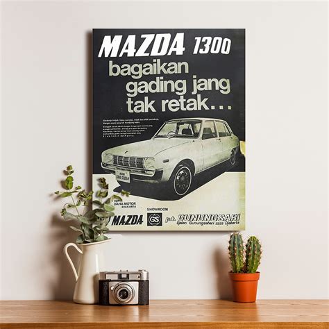 Jual Poster Iklan Jadul Jaman Dulu Lucu Mobil Mazda 1300 16 Dekorasi