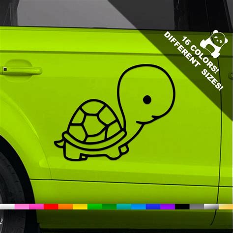 Little Turtle Car Decal Sea Turtle Truck or Bumper Sticker | Etsy