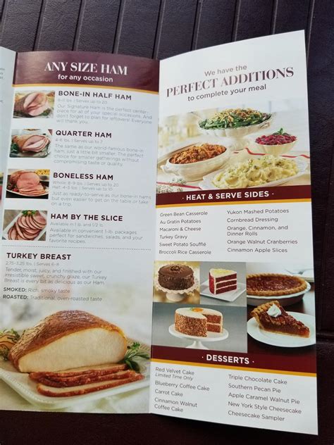 Menu At The Honey Baked Ham Company Restaurant North Palm Beach