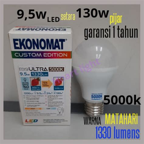 Jual Lampu LED 9 5w Warna Matahari Ekonomat ULTRA 9 5w 5000k Warna