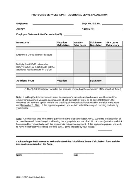 Fact Sheet Advanced Annual Leave Doc Template Pdffiller