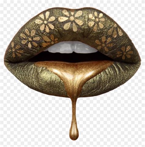 Gold Dripping Lips Svg Lipstutorial Org