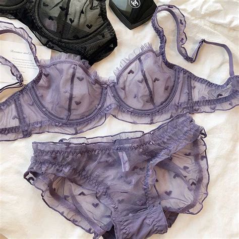 Bộ Bra Nữ Ren Trái Tim Sexy B Lingerie