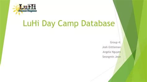 PPT - LuHi Day Camp Database PowerPoint Presentation, free download ...