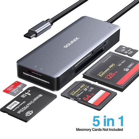 Sounix Usb C Kaartlezer In Cf Ms Tf M Micro Sd Kaartlezer