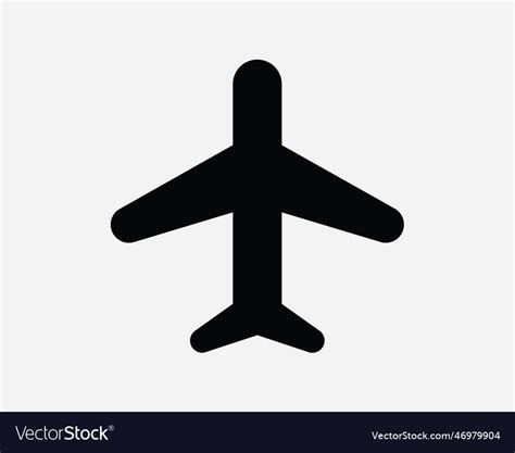 Simple plane icon Royalty Free Vector Image - VectorStock