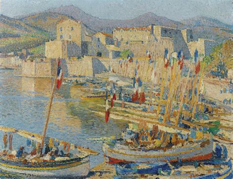 Henri Martin 1860 1943 Quatorze Juillet A Collioure 78 X 100 Cm