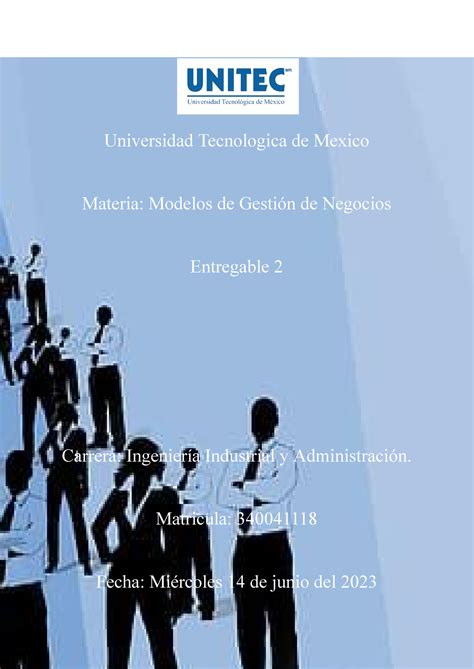 Modelos de gestión de negocios Universidad Tecnologica de Mexico