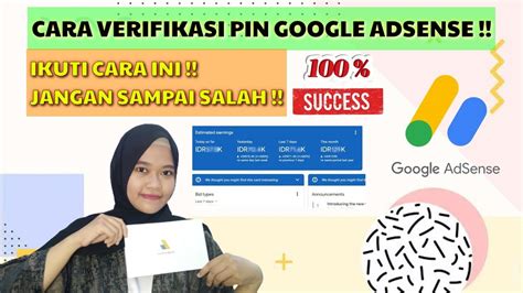 CARA VERIFIKASI PIN GOOGLE ADSENSE TERBARU 2022 YouTube