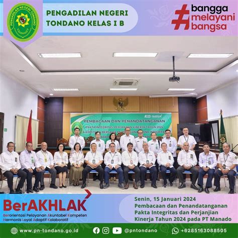 Penandatanganan Pakta Integritas Dan Perjanjian Kinerja Pengadilan