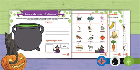 Halloween Potion Recipe Writing Activity French Twinkl