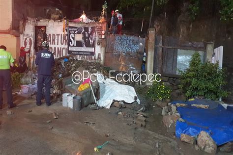 Lluvias En Ecatepec Provocan Un Deslizamiento De Tierra Hay Lesionados