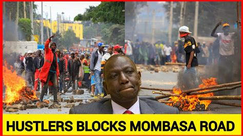 Breaking News Heavy Demonstrations Rocks In Nairobi Cbd Mombasa Road