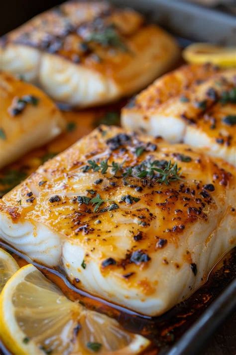 Chef Preparing Grilled Fish Filet In Creamy Lemon Butter Or Cajun Spicy