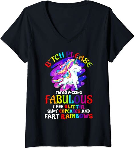 Womens Unicorn Bitch Please Im So Fucking Fabulous Women Unicorns V