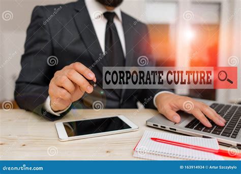 Conceptual Hand Writing Showing Corporate Culture Business Photo Text