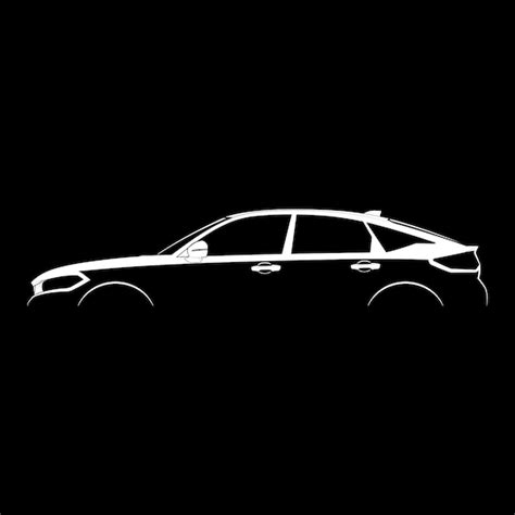 Honda Civic Fl Silhouette Vector File Etsy